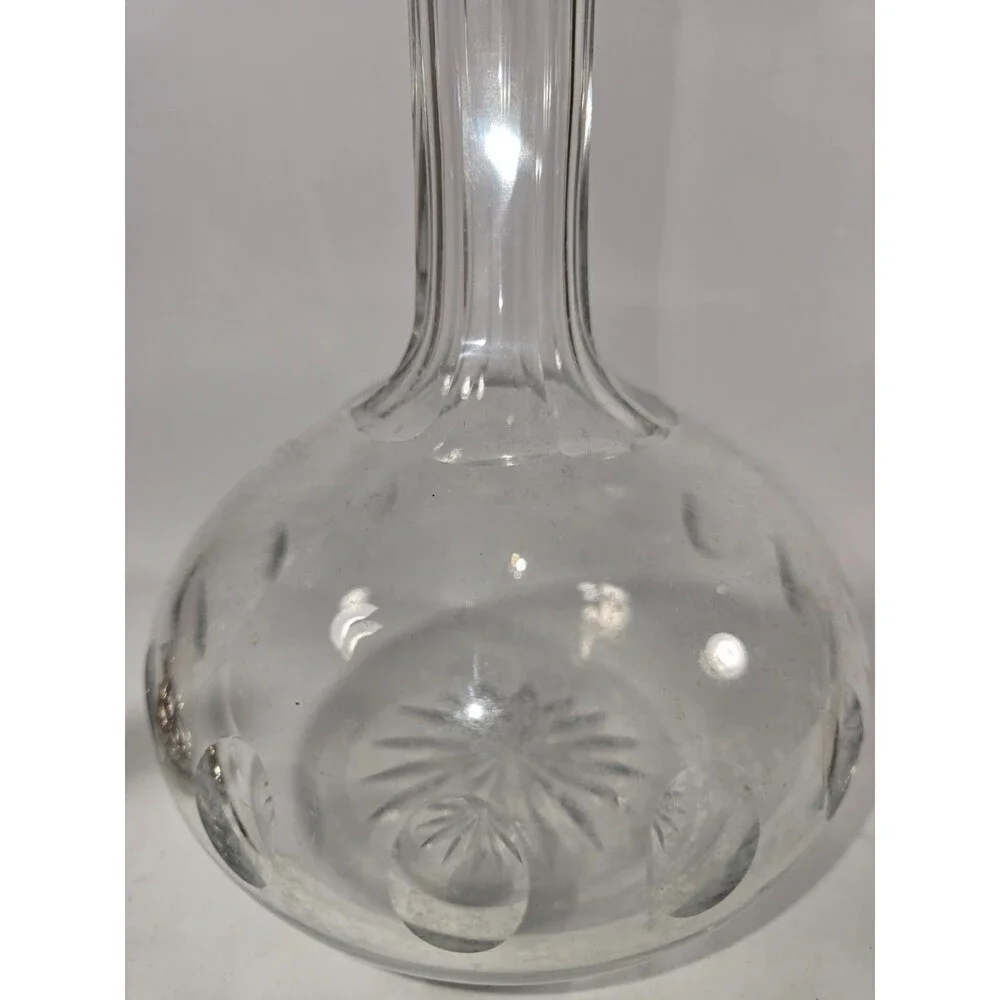 Antique Cut Crystal Decanter with Sterling Silver Stopper – Incredible Condition